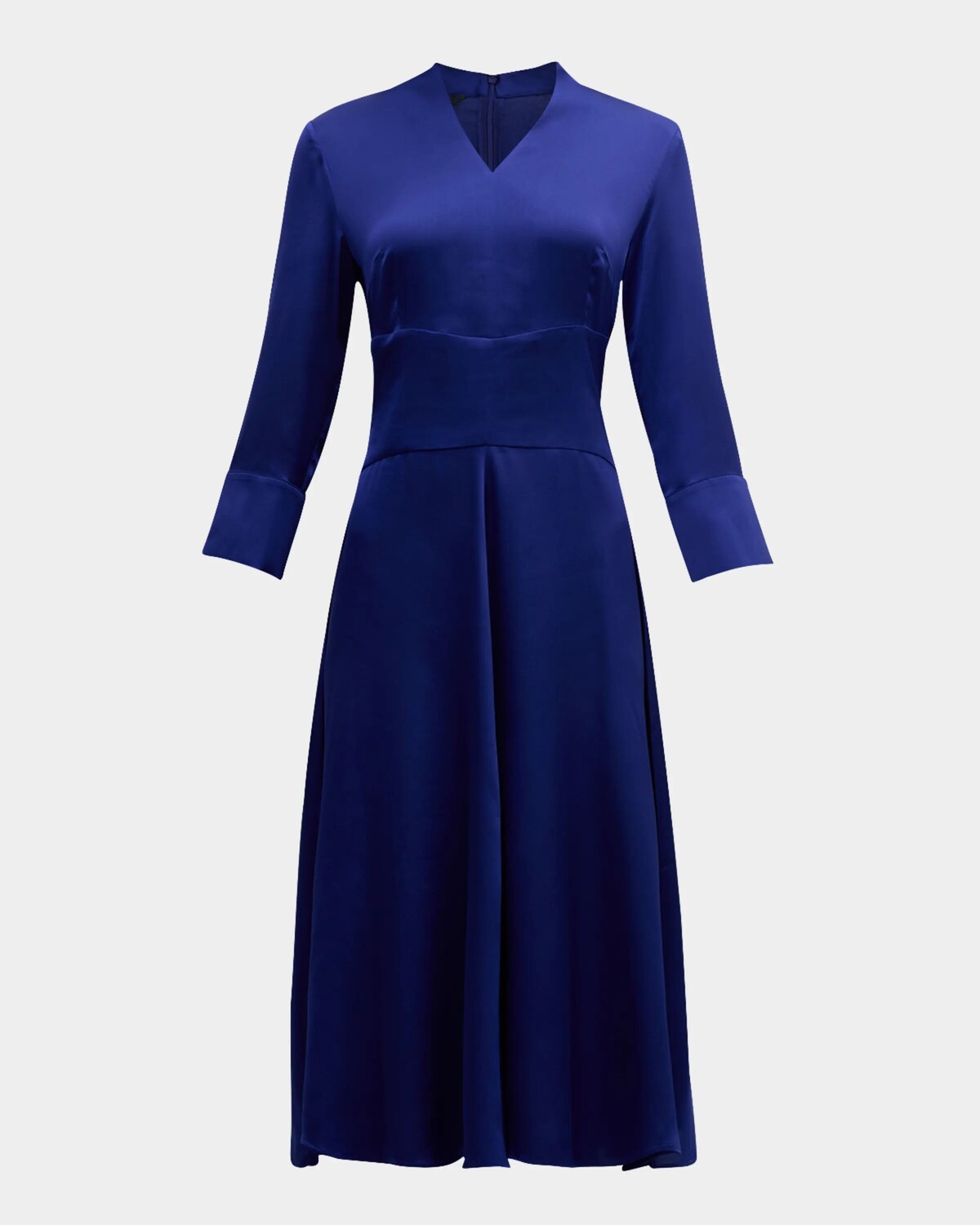 

Плиссированное платье миди из крепдешина Misook, цвет Starry Night Blue