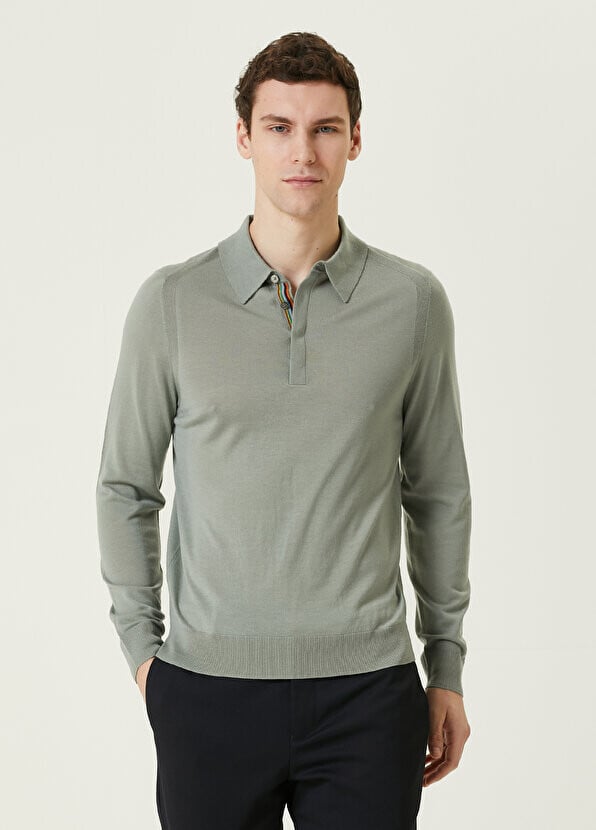 

Зеленый трикотаж с воротником-поло Paul Smith