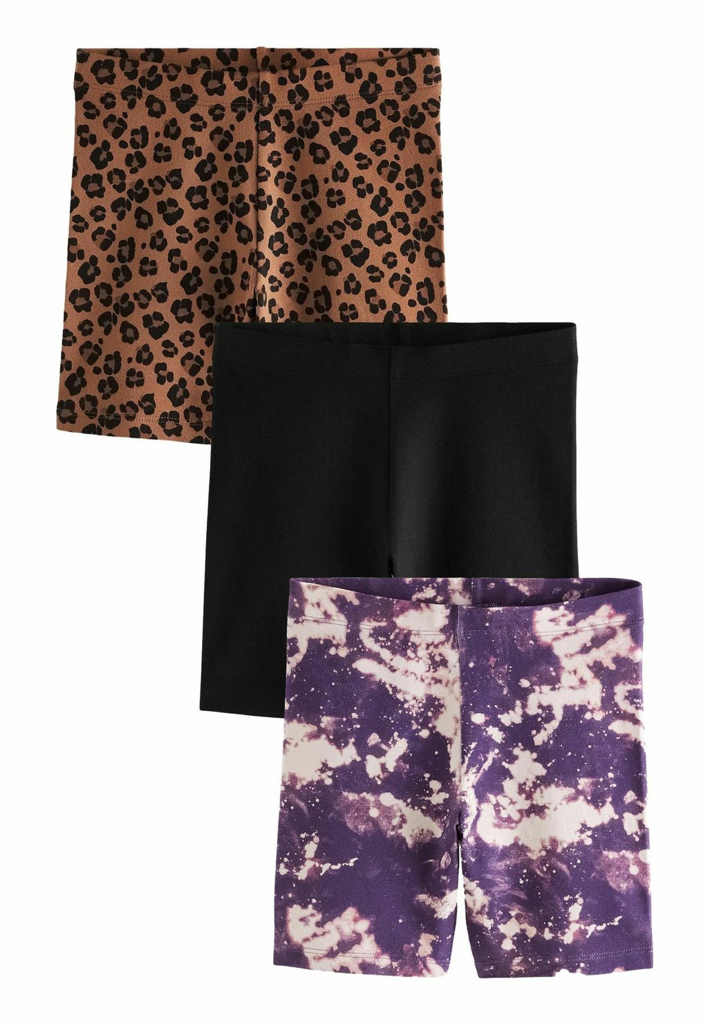 Шорты 3 Pack Regular Fit Next, цвет animal print black purple tie dye print платье zara tie dye print midi мультиколор