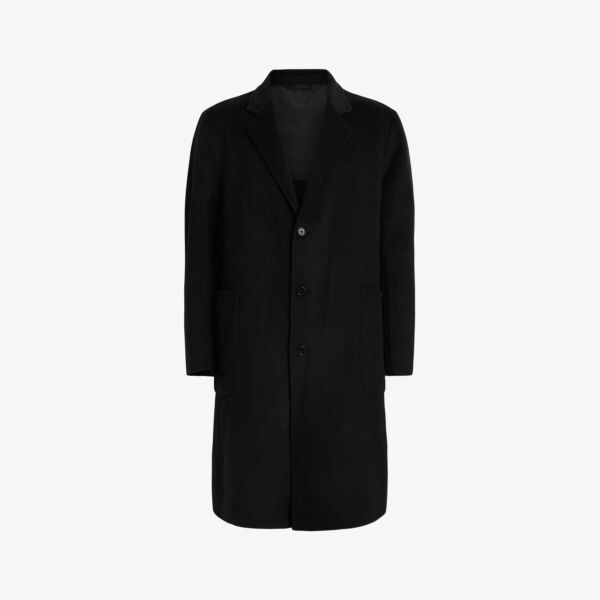 

Шерстяное пальто оверсайз Stano Allsaints, черный