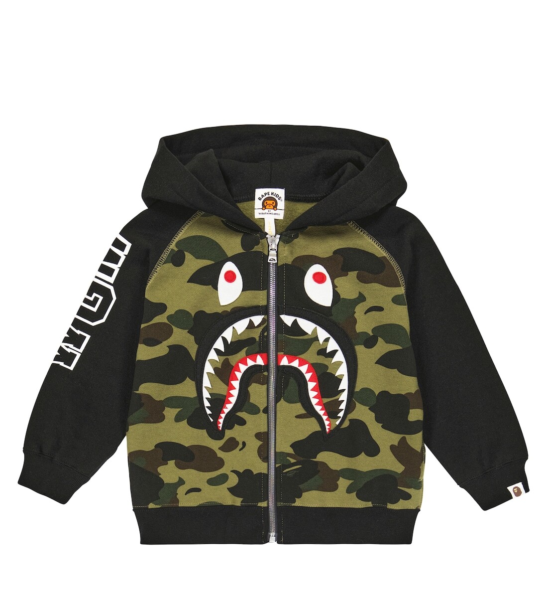 

Куртка с капюшоном и принтом из хлопка BAPE, разноцветный