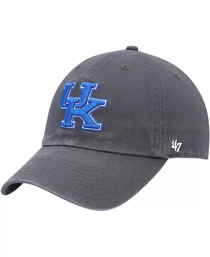 

Мужская темно-серая регулируемая шапка Kentucky Wildcats Clean Up '47 Brand, черный