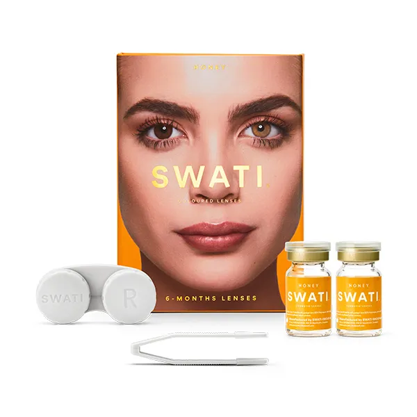 

Цветные контактные линзы 6 месяцев 6-Months Coloured Lenses Swati, цвет honey