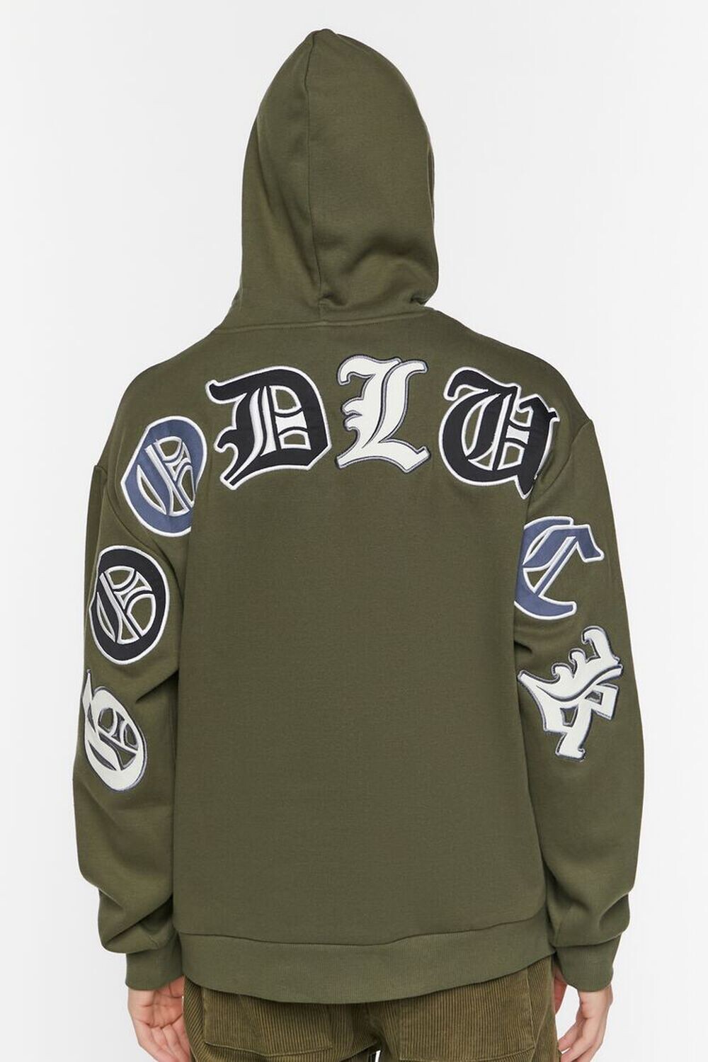 

Толстовка с рисунком Goodluck Forever 21, оливковый, Зеленый