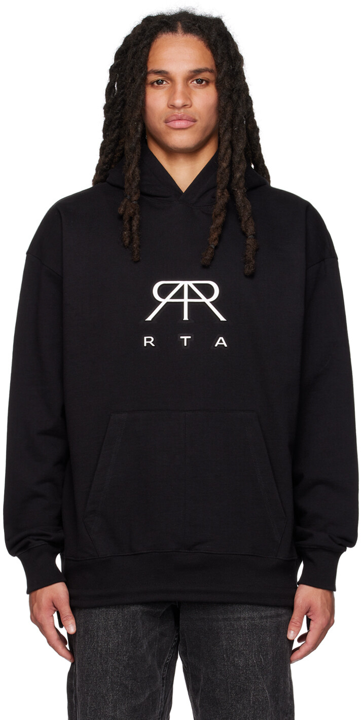 

Черный худи с тиснением RTA
