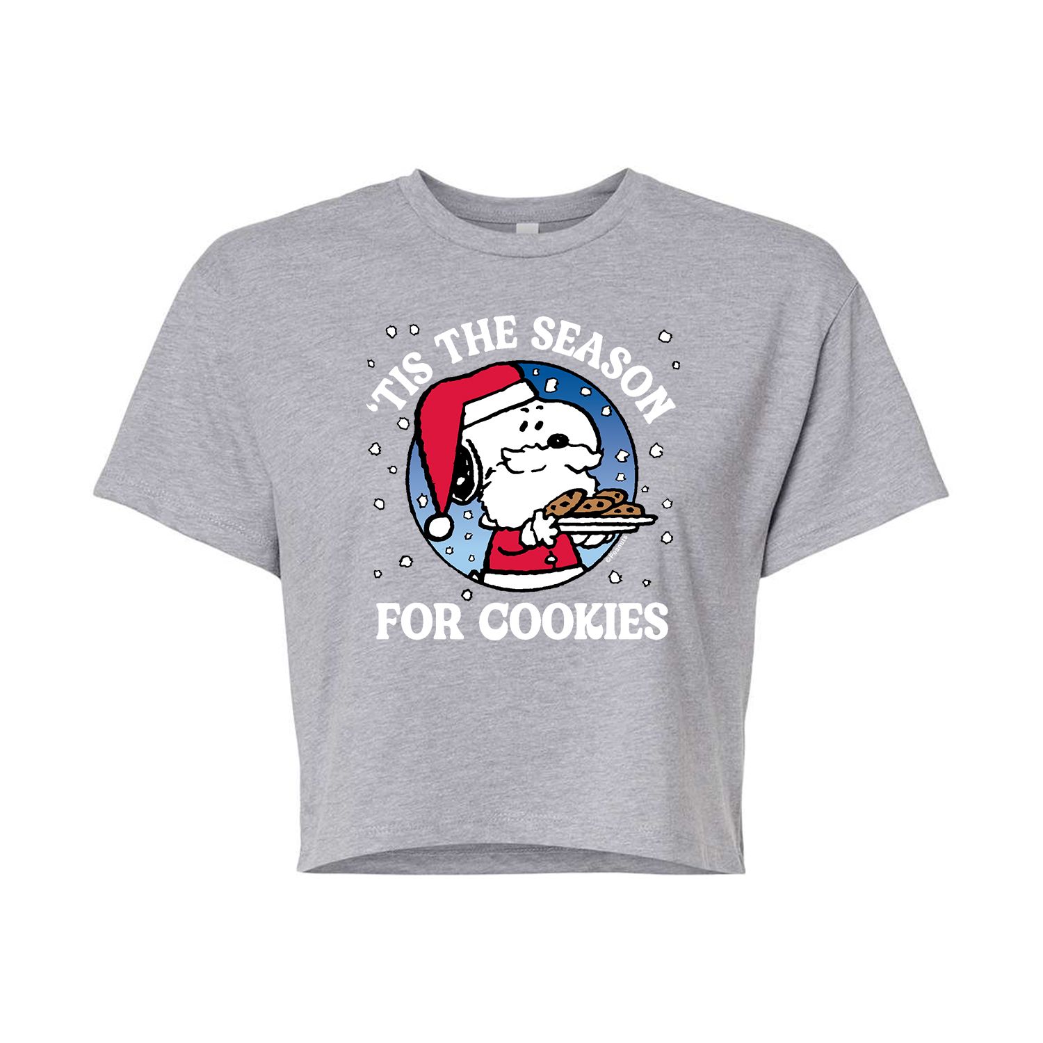 Укороченная футболка с рисунком Juniors' Peanuts Cookies Licensed Character