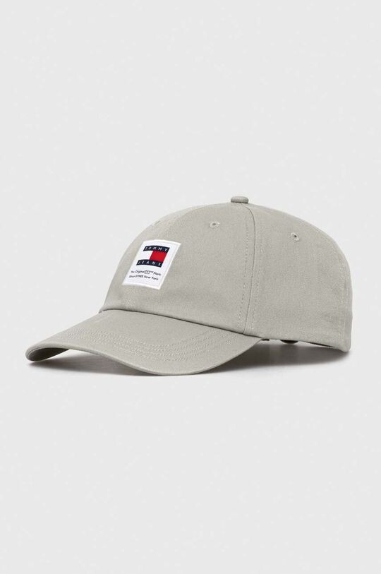 

Хлопковая бейсболка Tommy Jeans, серый