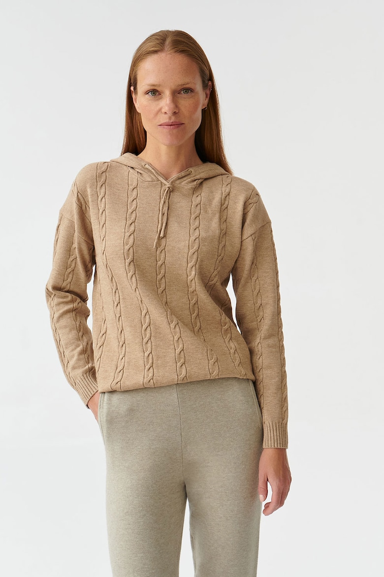 Пуловер Pilowo с восьмеркой и капюшоном Tatuum, коричневый