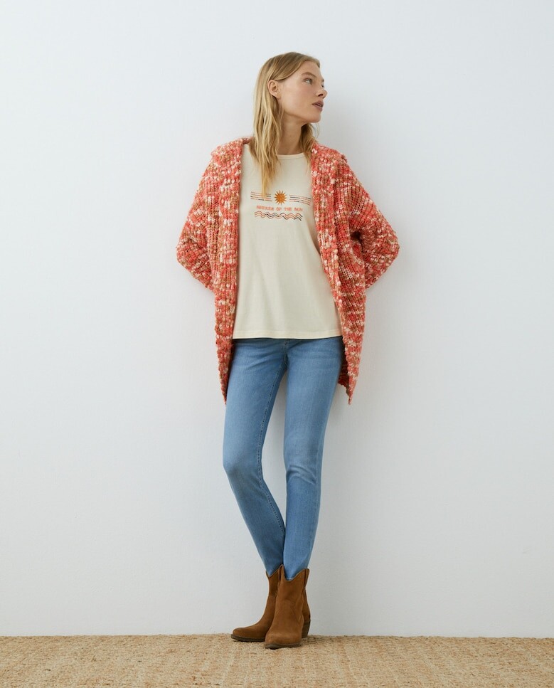 

Женская куртка с капюшоном Southern Cotton, коралловый, Красный