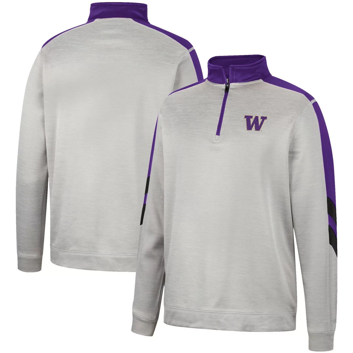 

Мужская серо-фиолетовая флисовая куртка Washington Huskies с молнией на четверть Colosseum, Фиолетовый