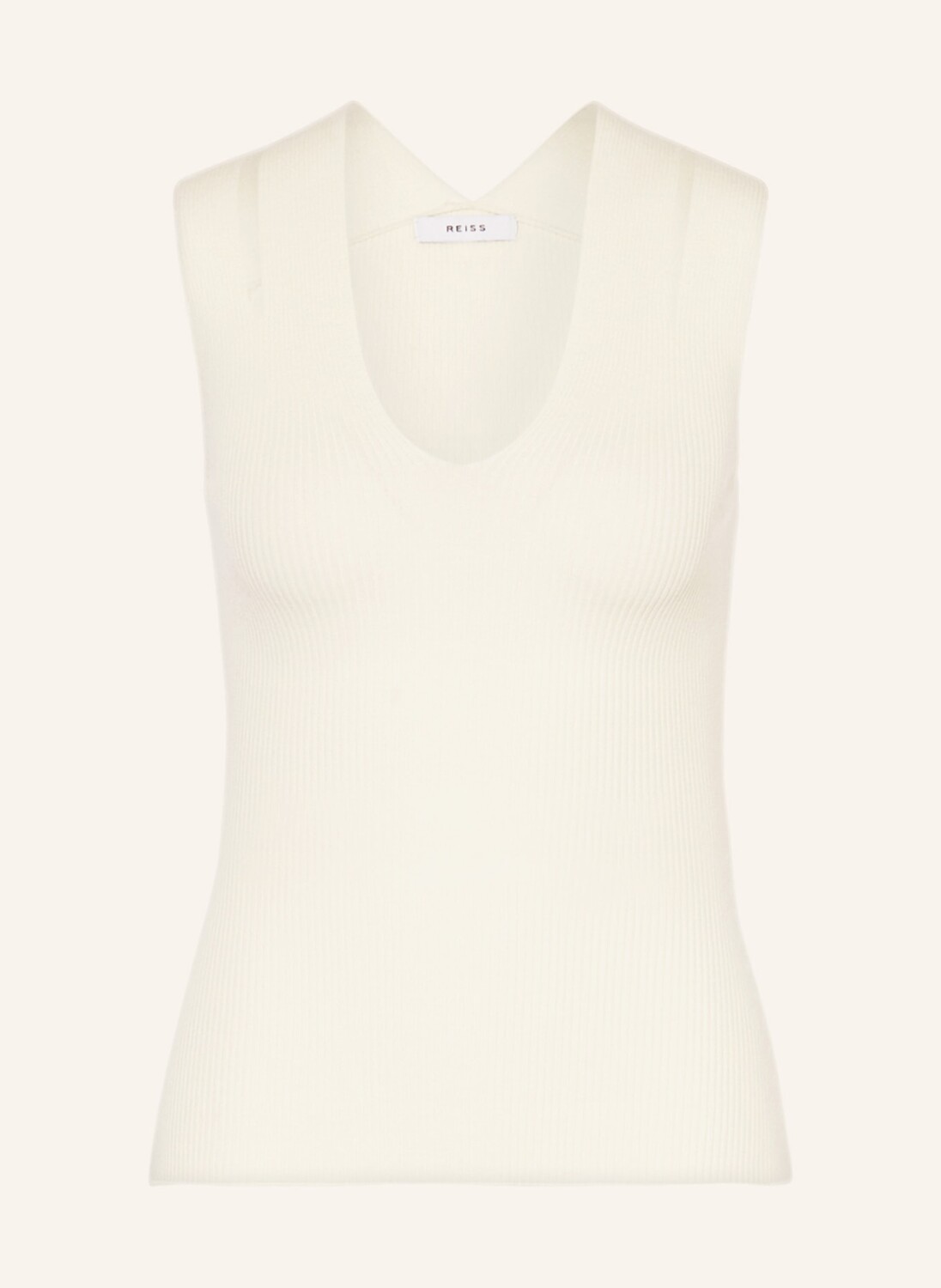 

Вязаный топ REISS NINA mit Cut-outs, экру