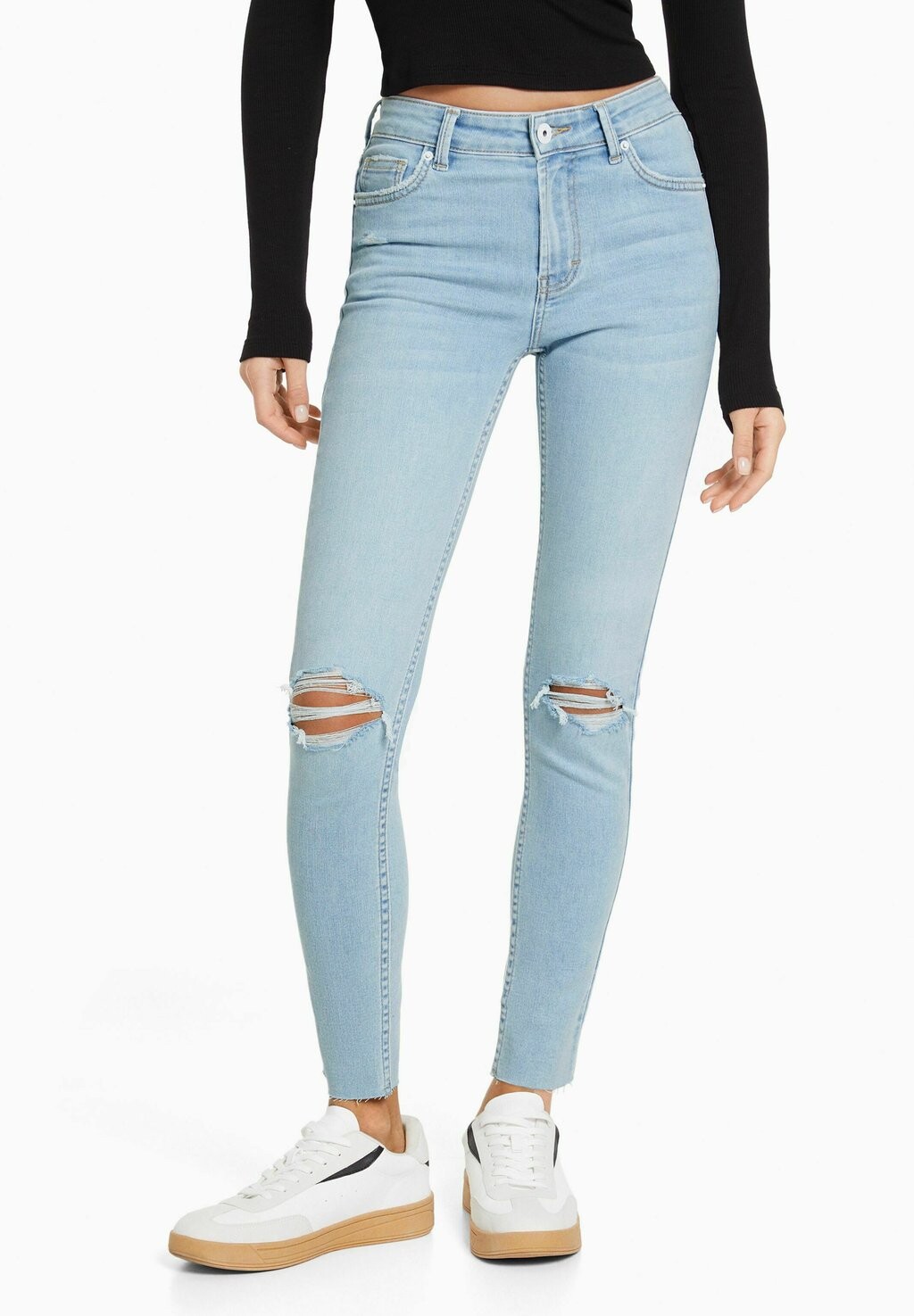 

Джинсы Skinny Fit Bershka, синий
