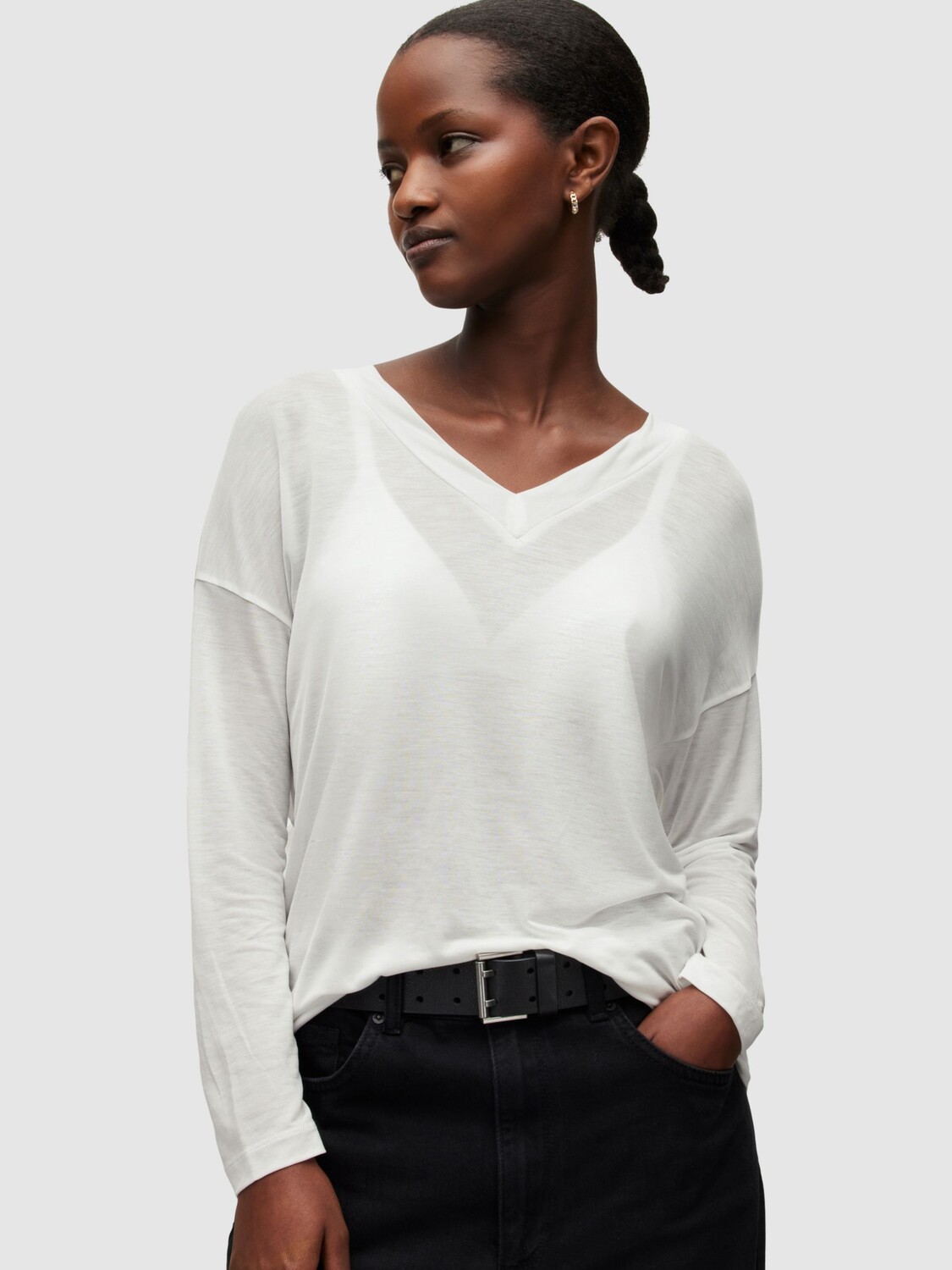 

Топ AllSaints Kati Oversized, Белый