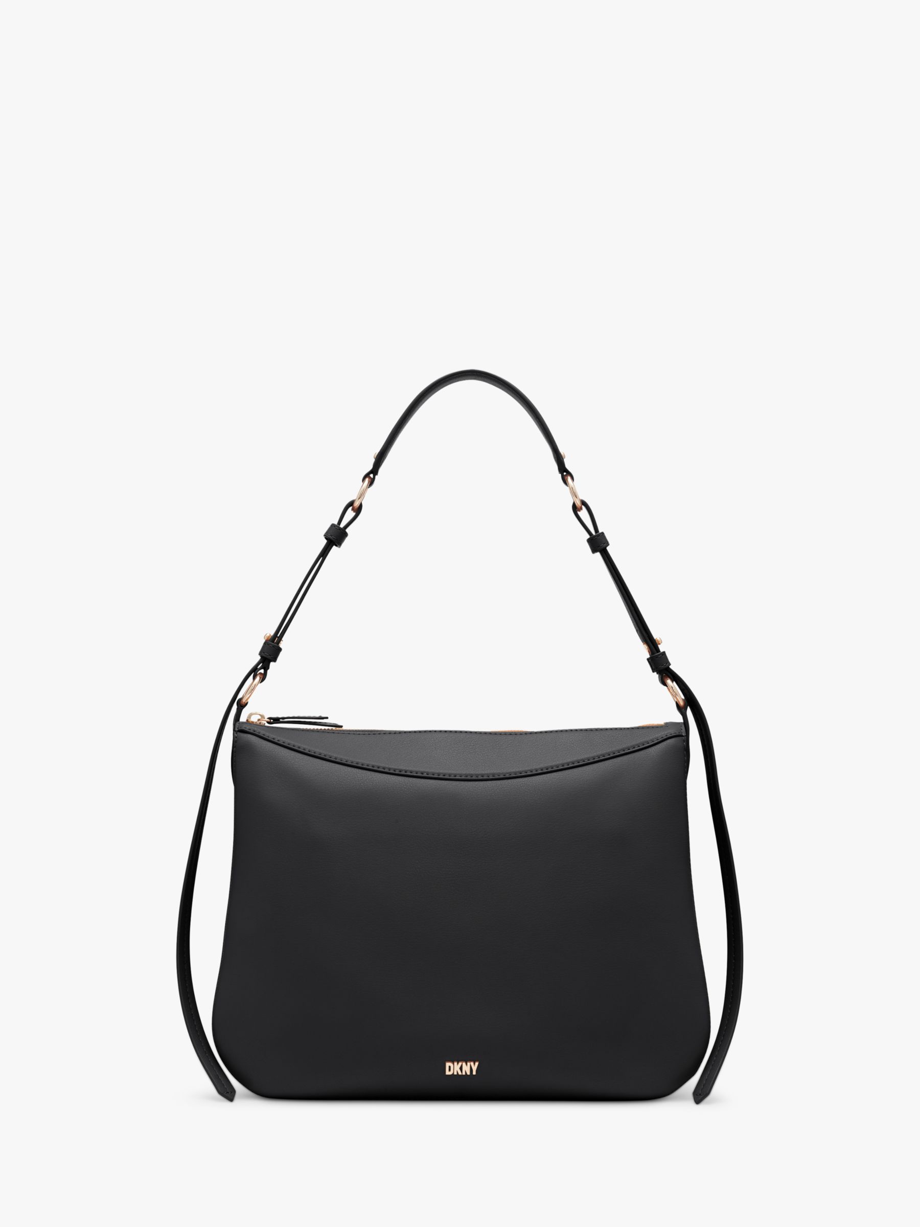 Кожаная сумка через плечо Hobo DKNY, черный сумка хобо dkny черный