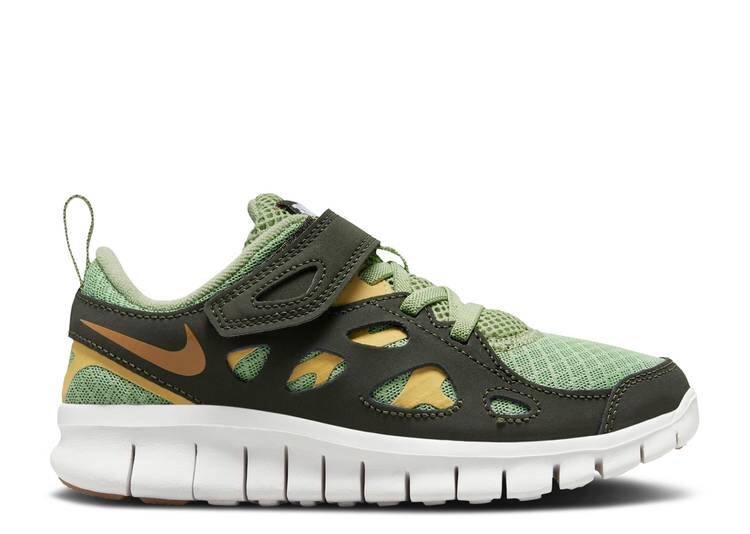 

Кроссовки Nike FREE RUN 2 PS 'OIL GREEN WHEAT GOLD', зеленый