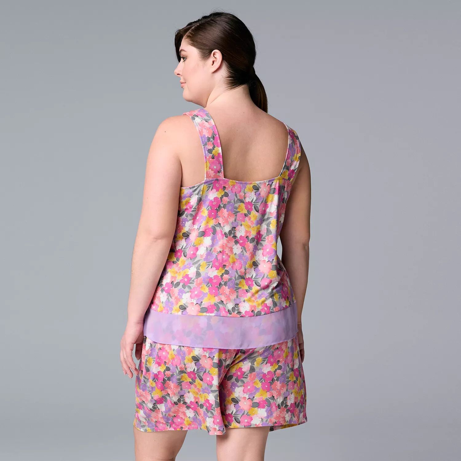 

Плюс размер Simply Vera Майка Vera Wang и пижамные шорты-бермуды Комплект для сна Simply Vera Vera Wang