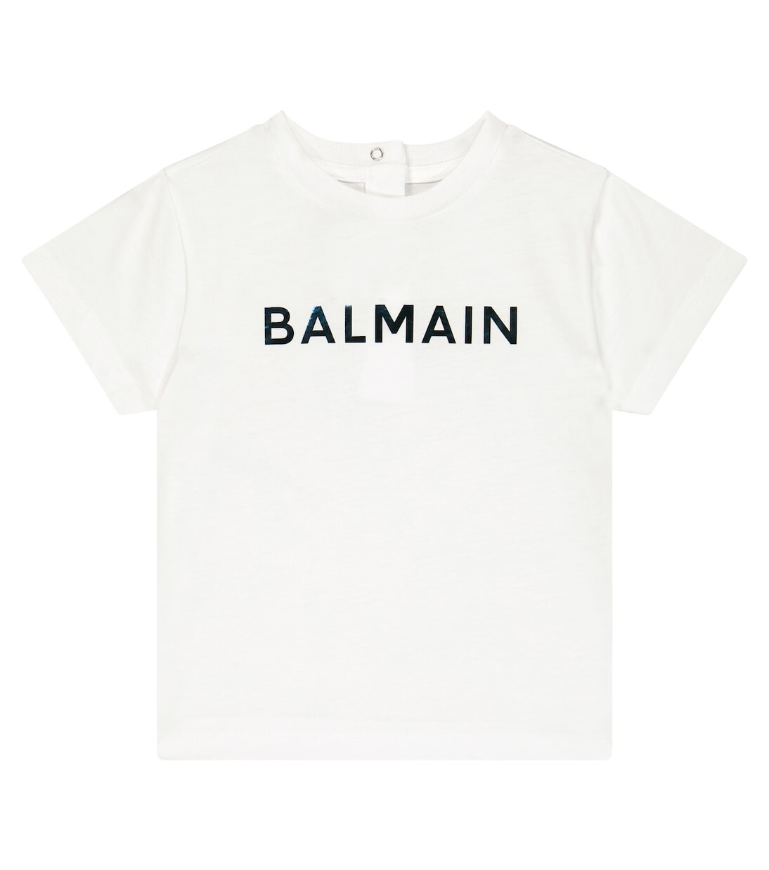 

Хлопковая футболка с логотипом baby Balmain Kids, синий
