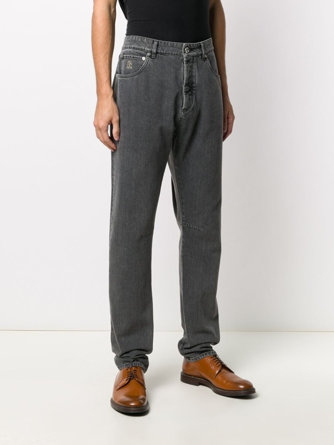 

Brunello Cucinelli прямые джинсы, серый