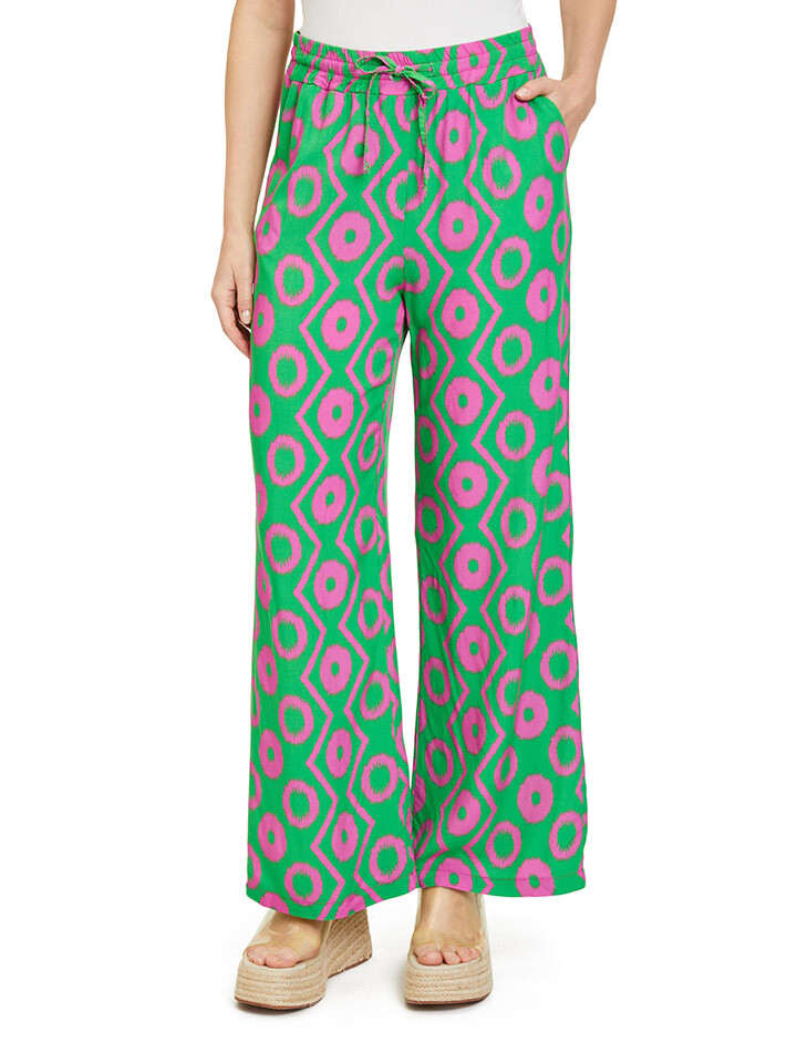 

Брюки CARTOON Marlenehose, цвет Grün/Pink