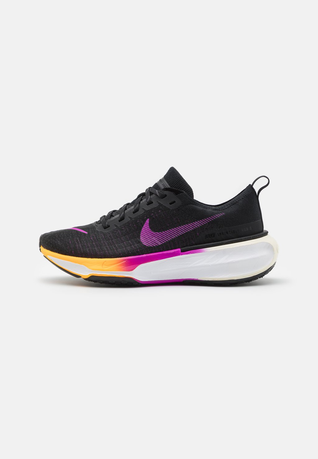 Нейтральные кроссовки ZOOMX INVINCIBLE RUN FK 3 Nike, цвет black/hyper violet/laser orange/coconut milk/anthracite/metallic black цена и фото