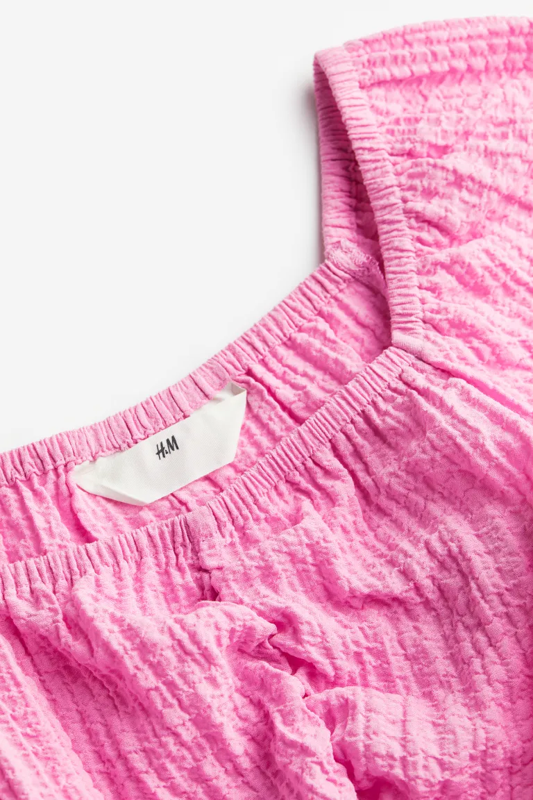 

Блузка с рюшами H&M, розовый