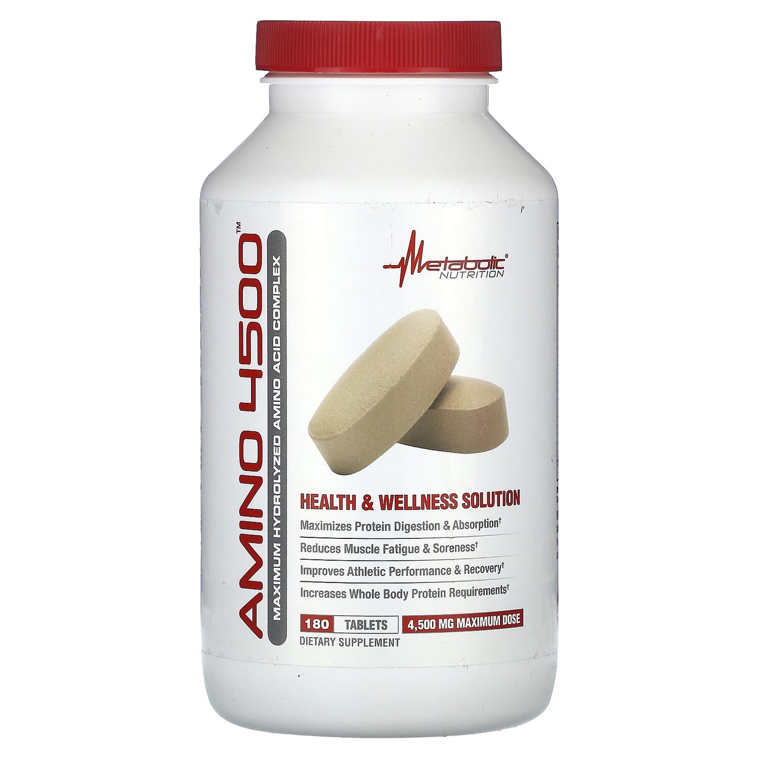 

Amino 4500, 1500 мг, 180 таблеток, Metabolic Nutrition
