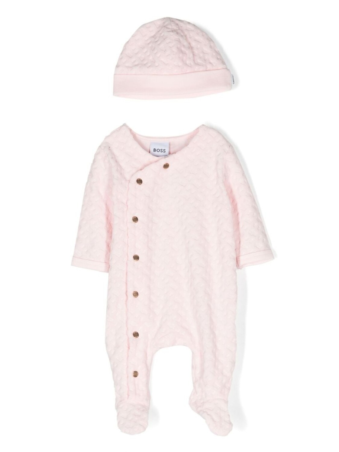 

BOSS Kidswear пижама с монограммой, розовый