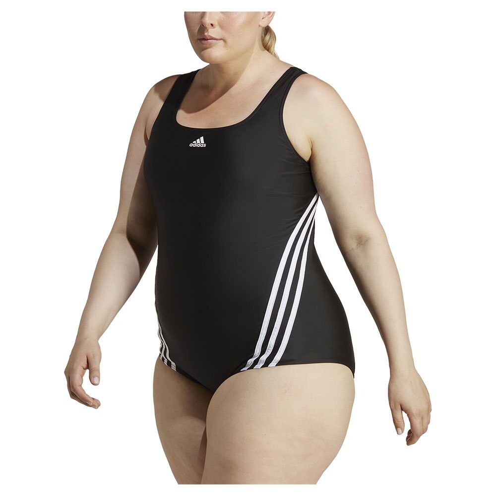 

Купальник adidas 3 Stripes Plus Size, черный