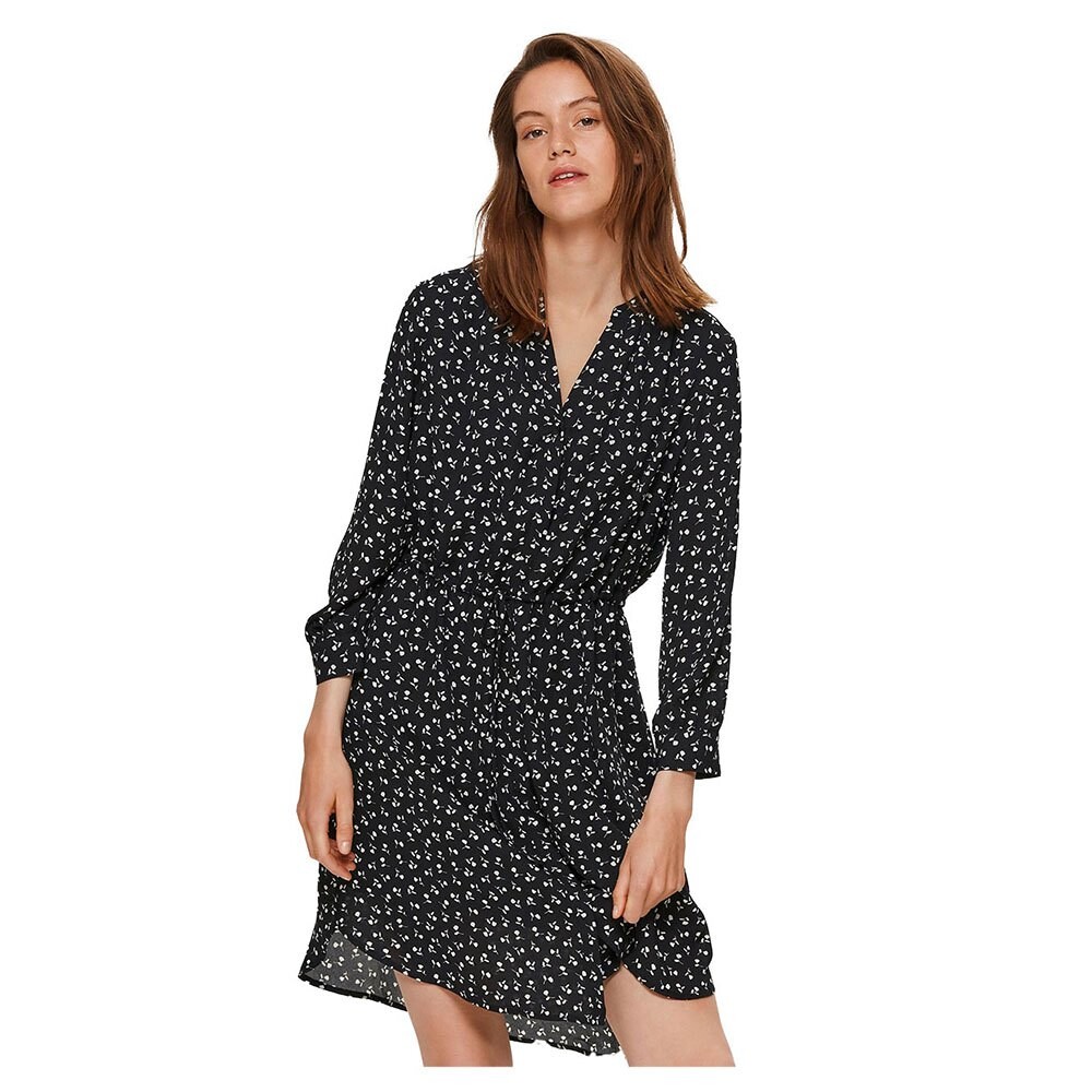

Короткое платье Selected Damina 7/8 Aop, черный