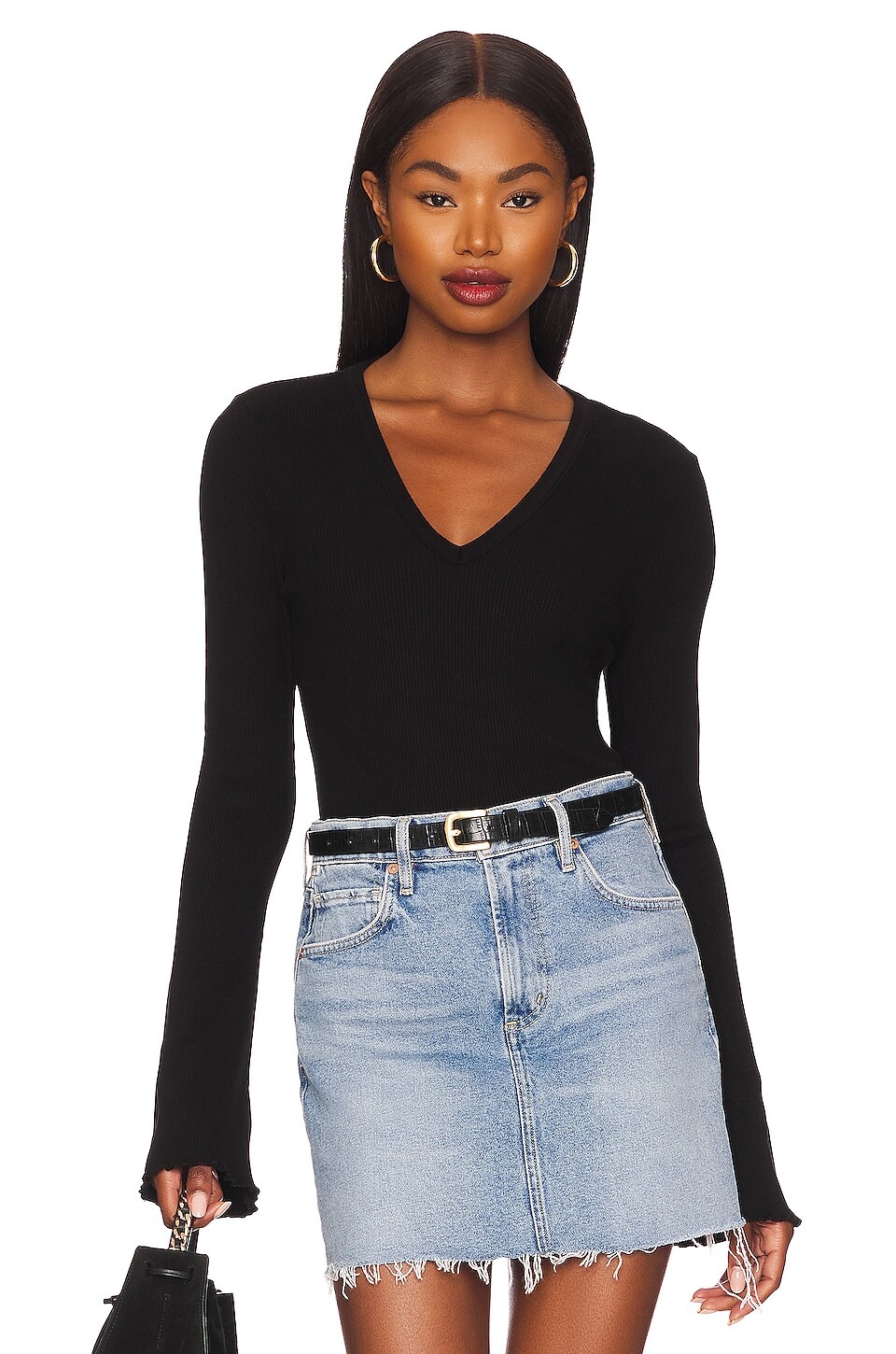 

Топ Citizens of Humanity Anni V Neck, черный