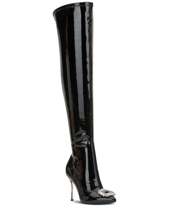 Женские ботфорты Romina с острым носком, украшенные украшением I.N.C. International Concepts, черный