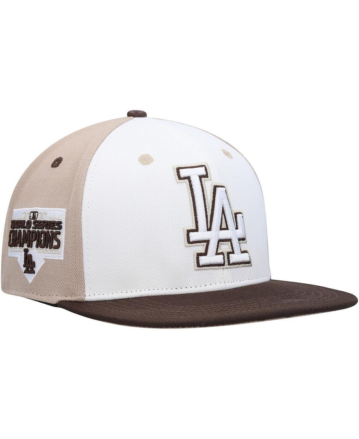 

Мужская бело-коричневая кепка Los Angeles Dodgers Chocolate Ice Cream Drip Snapback Pro Standard