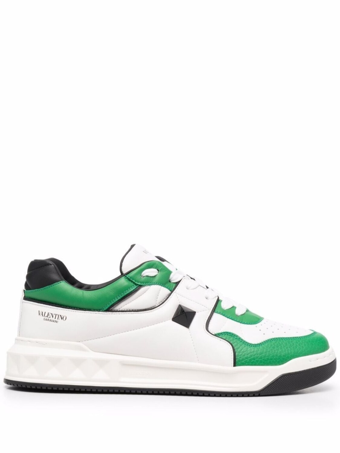 

Кроссовки Valentino Garavani Roman Stud, белый/зеленый/черный
