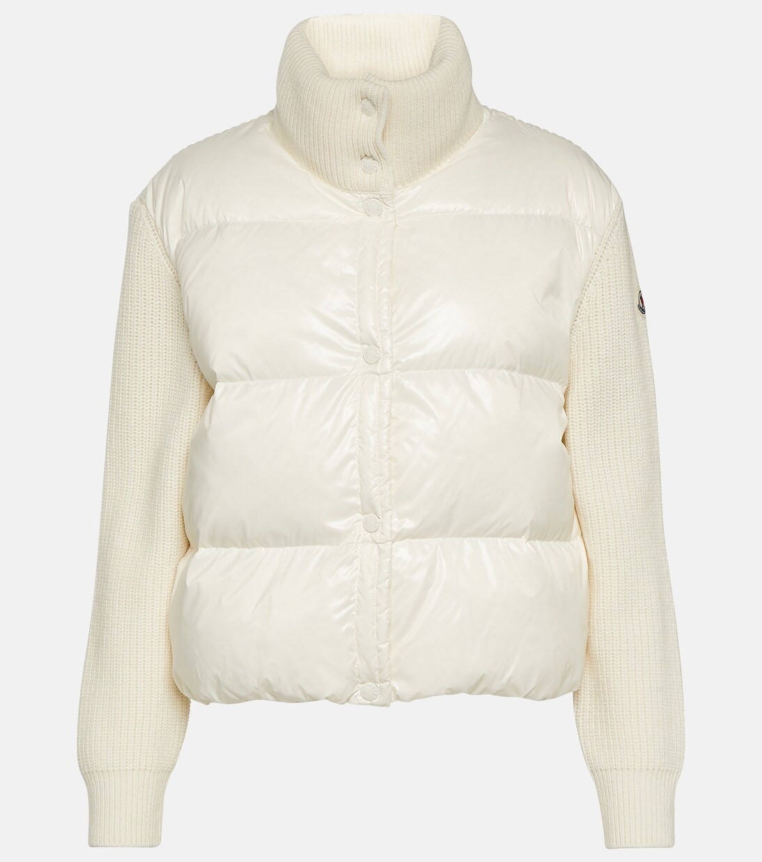 

Шерстяная куртка с пуховыми вставками Moncler, белый