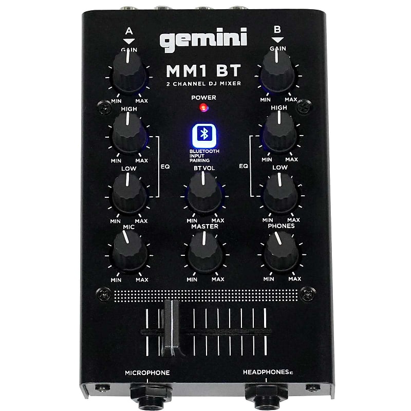Микшер Gemini MM1BT Analog DJ Mixer with Bluetooth