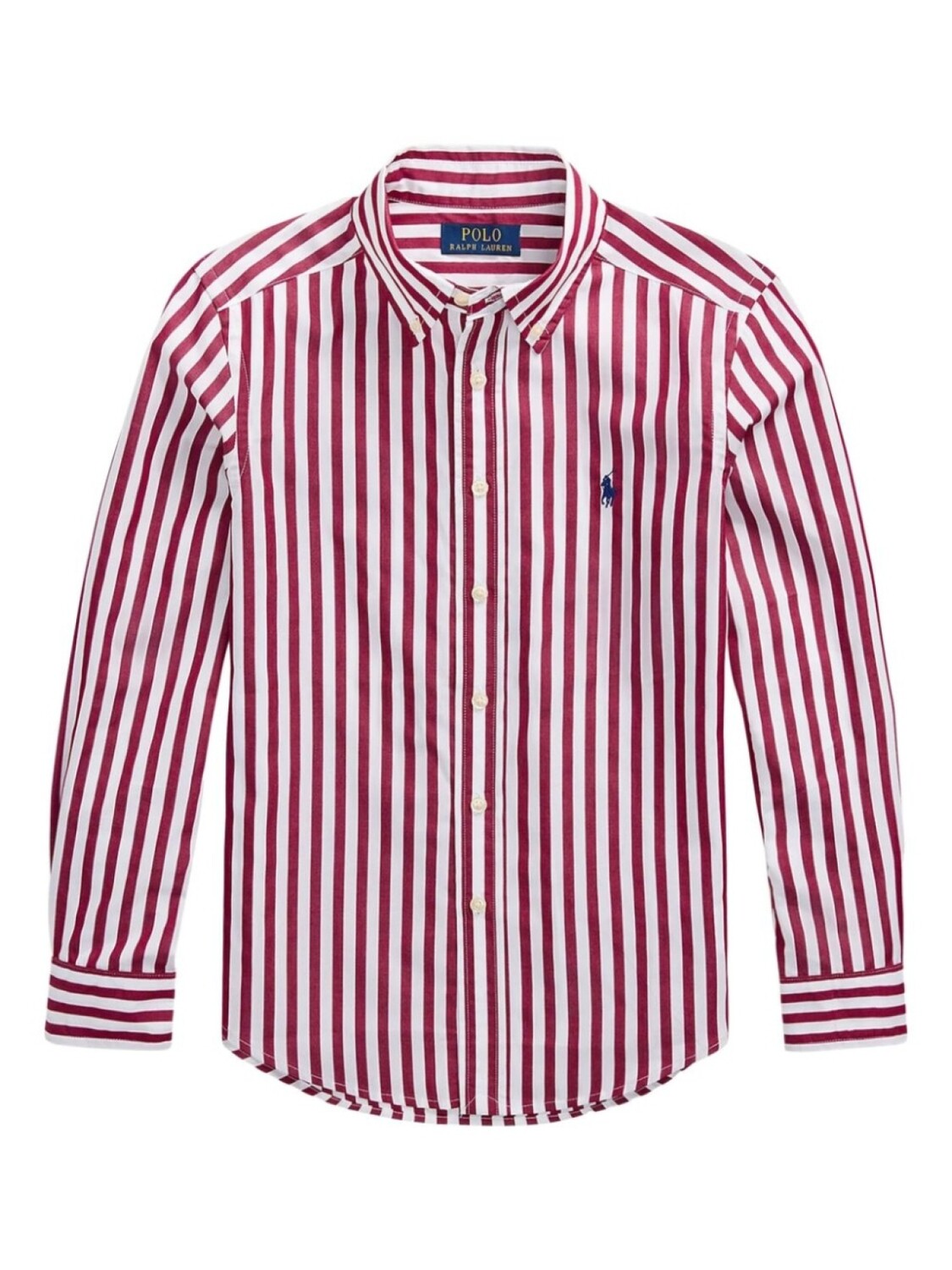 

Ralph Lauren Kids рубашка с полосатым принтом, красный