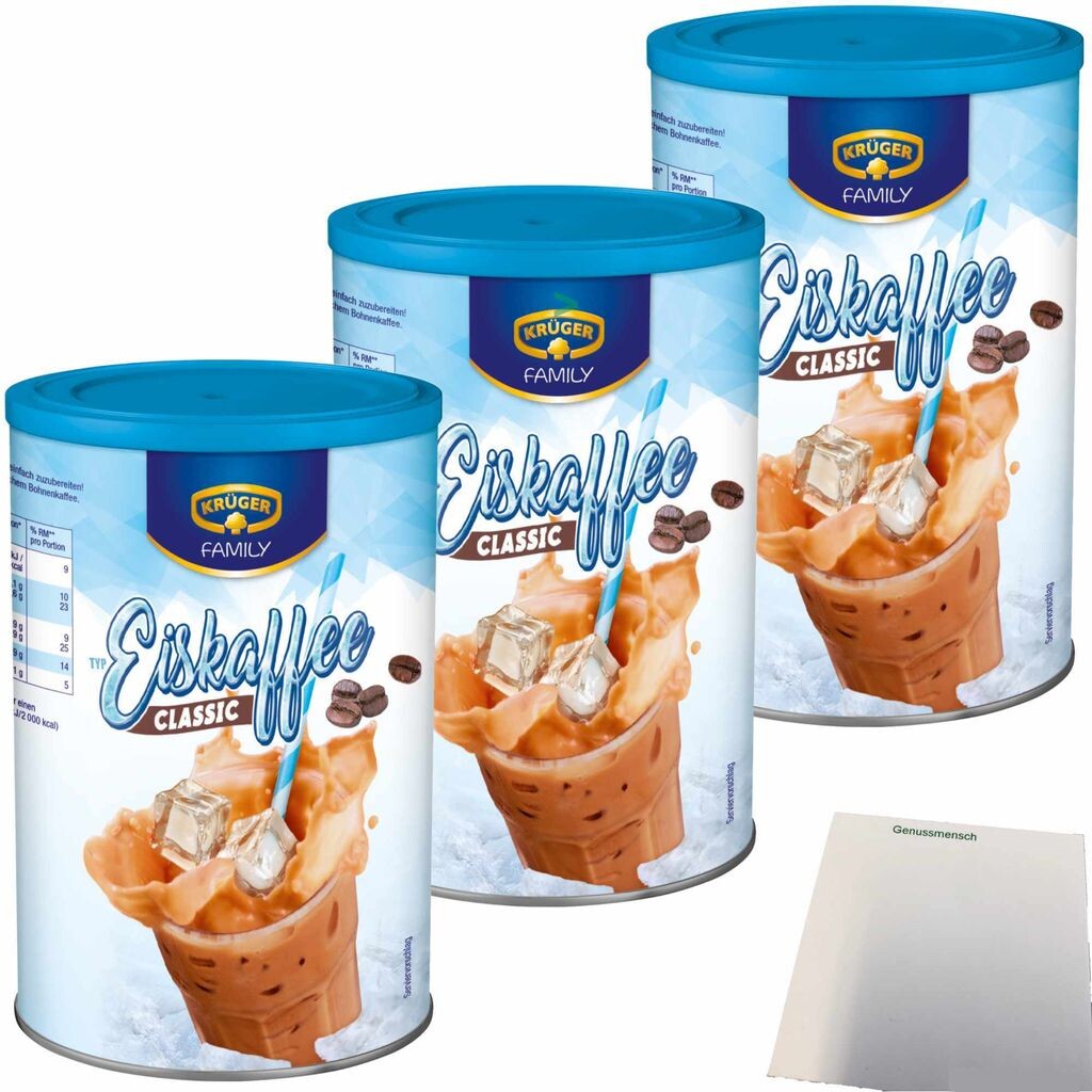 

Krüger Family Iced Coffee Classic 3 упаковки (3 банки по 275 г) + блок usy