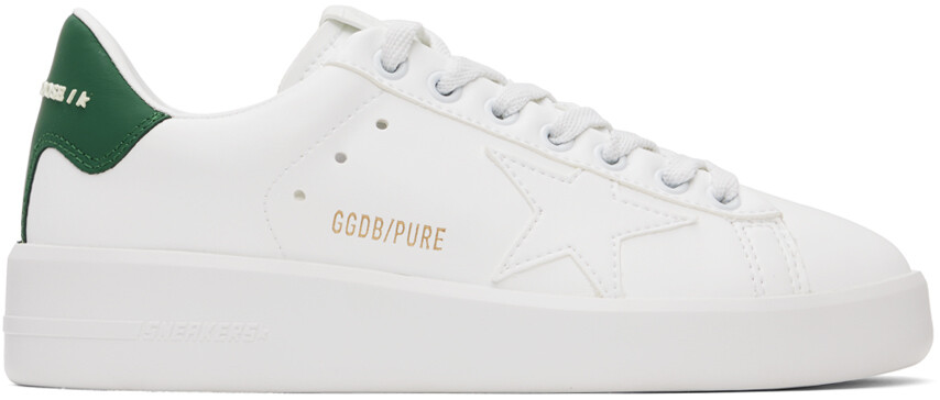 

Бело-зеленые кроссовки Golden Goose Purestar, Зеленый