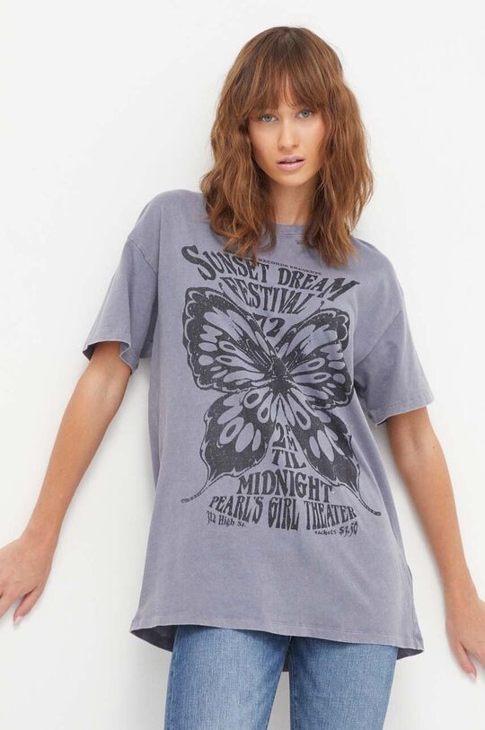 

Компания Холлистер хлопковая футболка Hollister Co., синий