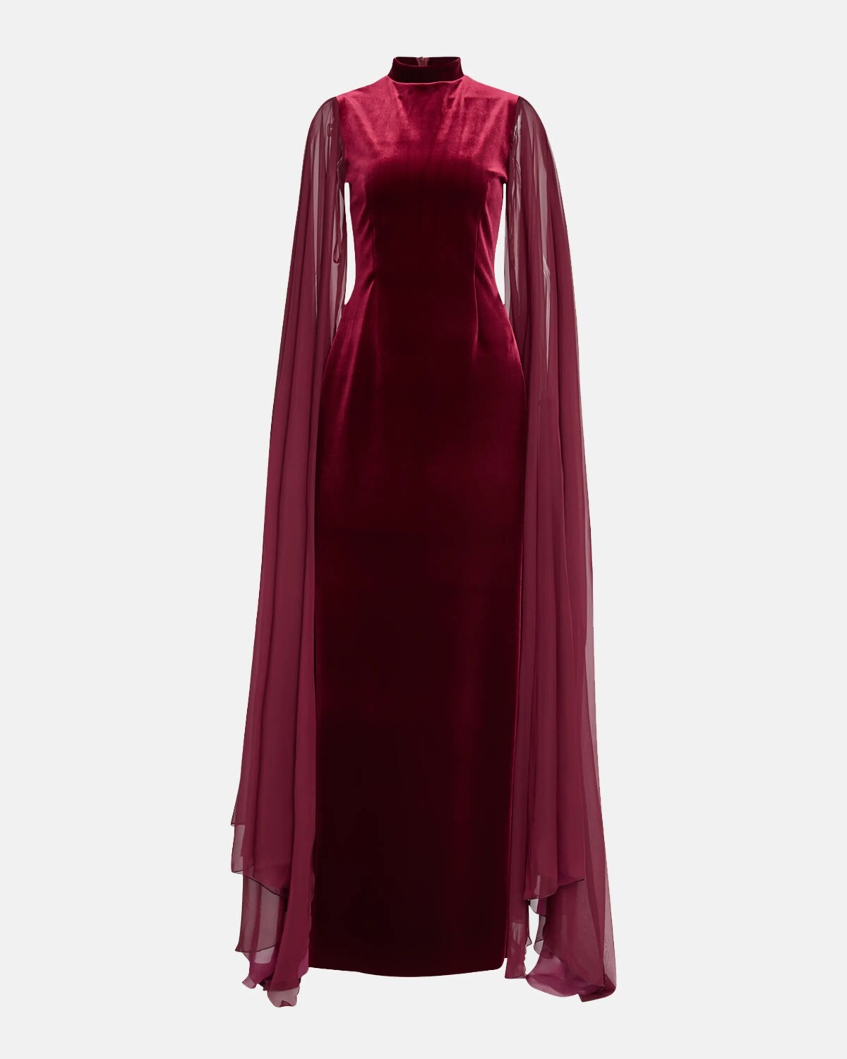

Бархатное платье-колонна с накидкой и рукавами Chiara Boni La Petite Robe, цвет Mahogany