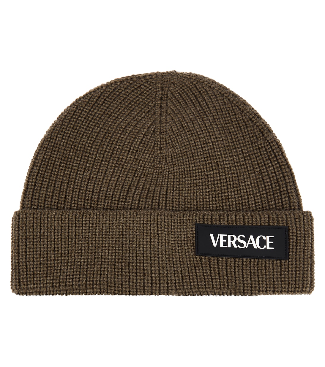 Шерстяная шапка с логотипом Versace Kids, зеленый цена и фото