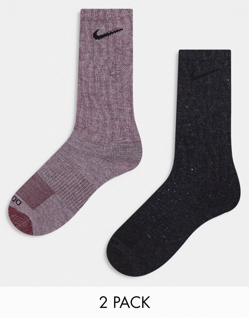

Парочка фиолетовых носков с мягкой подкладкой Nike Everyday Plus Cushioned