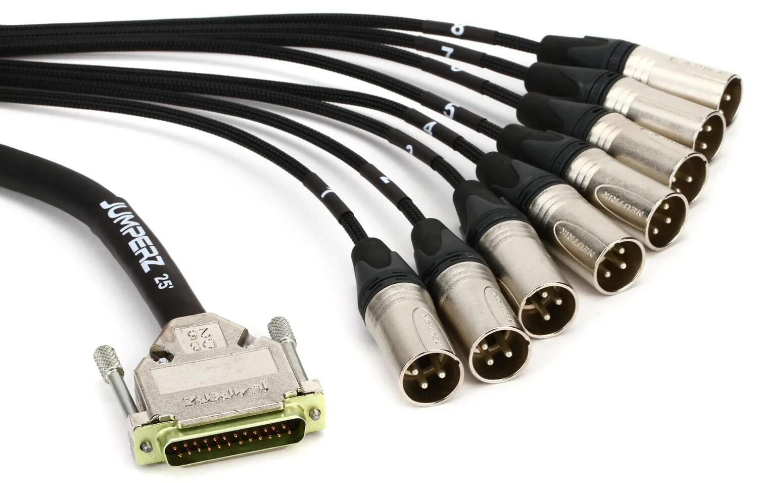 

JUMPERZ JDB25-XLRM ZipLine DB25 — XLR 8-канальный аналоговый аудиоинтерфейсный кабель «папа» — 25 футов