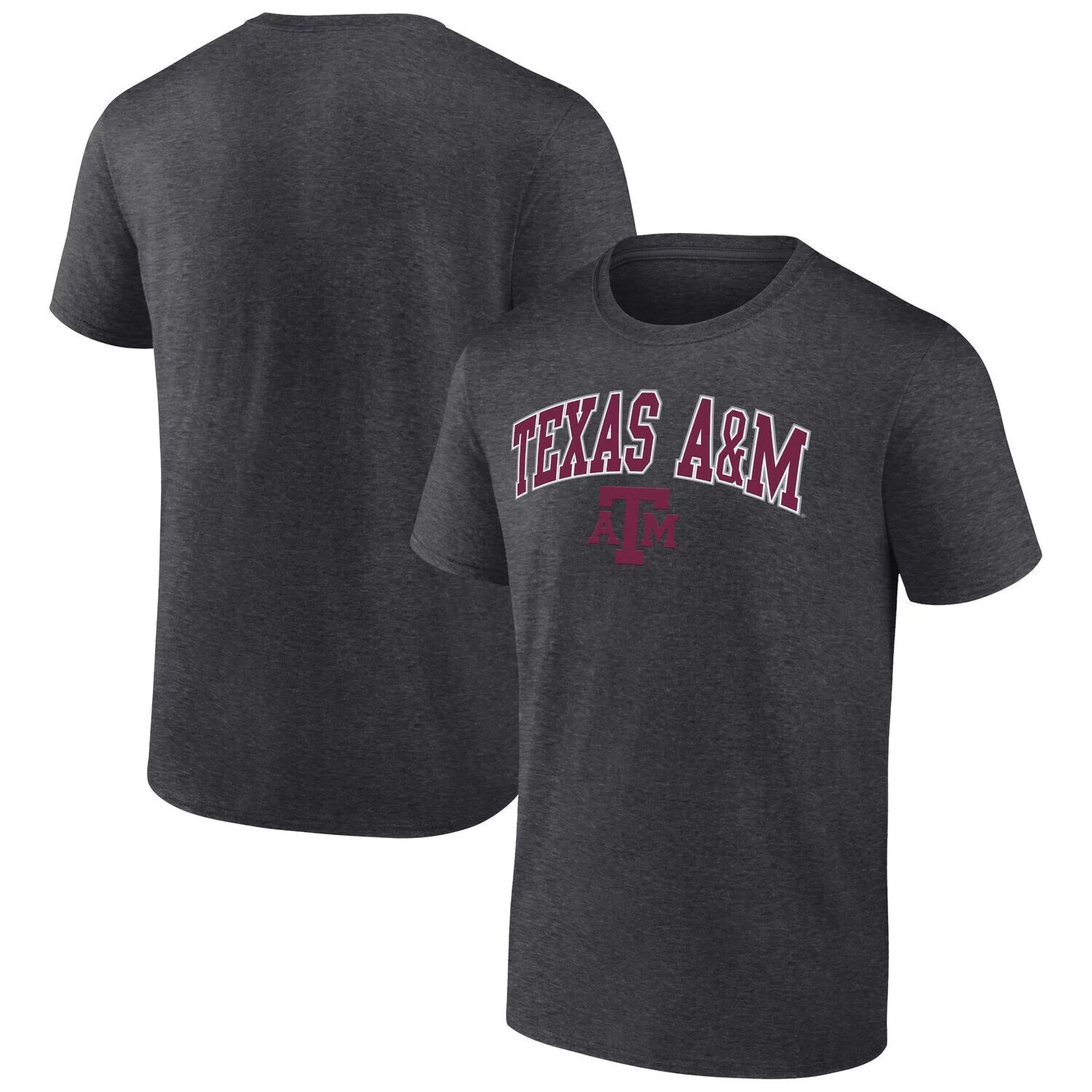 

Мужская футболка с логотипом Heather Charcoal Texas A&M Aggies Campus Fanatics