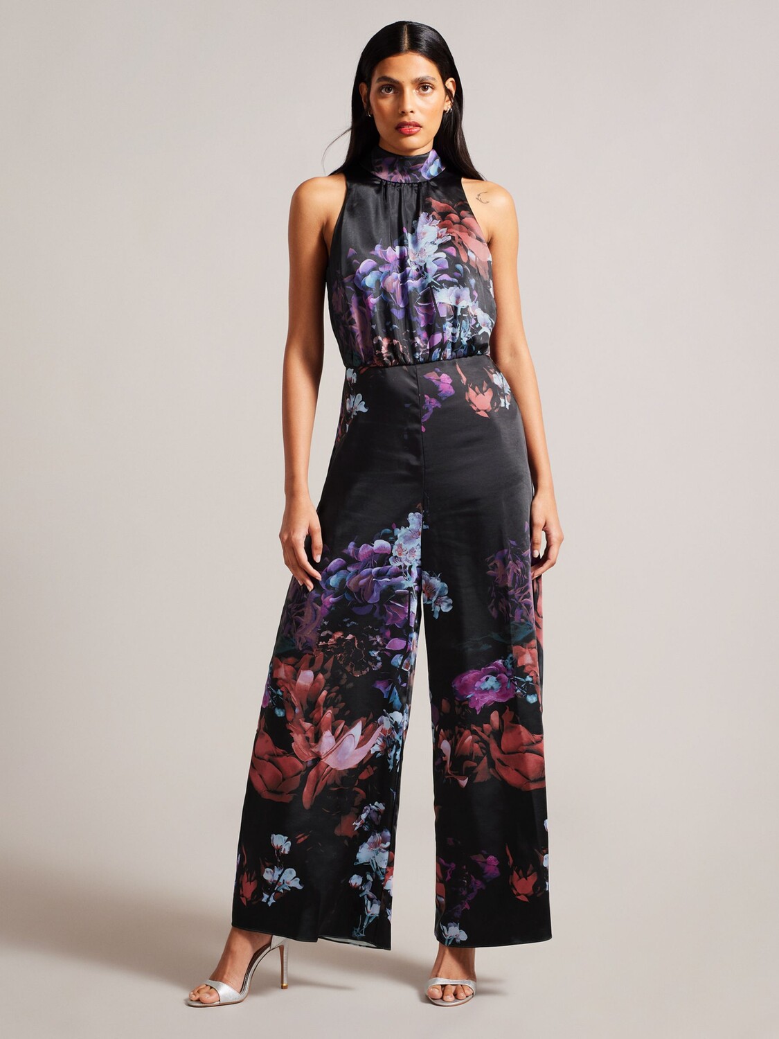 

Комбинезон Marleeh с воротником-халтер Ted Baker, черный/мульти