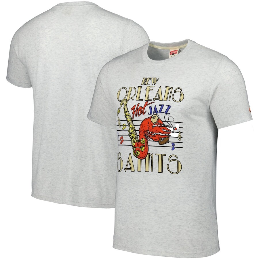 

Футболка с коротким рукавом Homage New Orleans Saints, пепельный