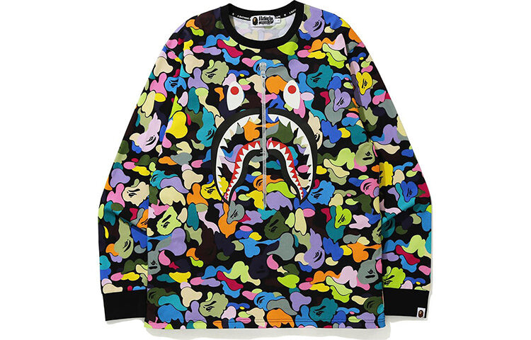 

Футболка мужская BAPE Discharge College Hoop L/S, разноцветный