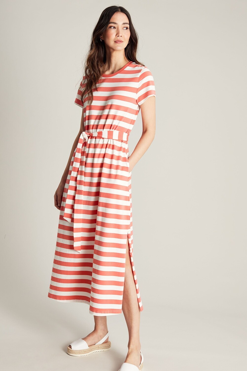 

Длинное платье Paloma из джерси Joules, розовый