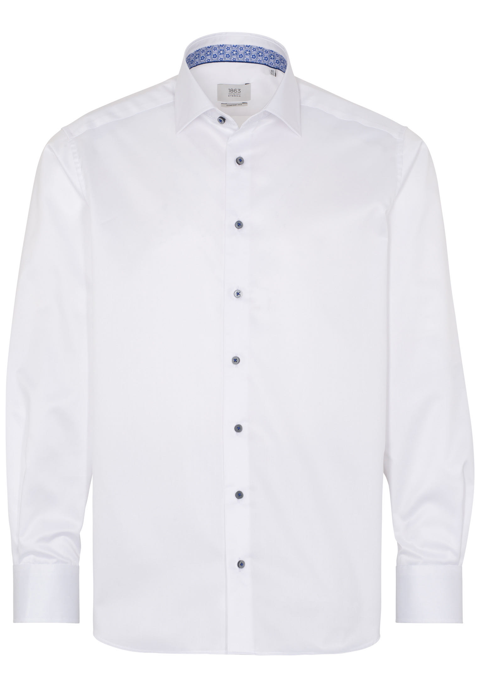 

Рубашка Eterna Langarm Comfort Fit Gentle Shirt Twill, белый