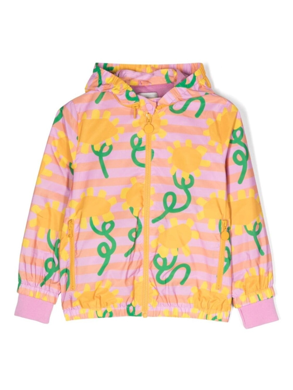 

Stella McCartney Kids куртка с капюшоном и цветочным узором, розовый